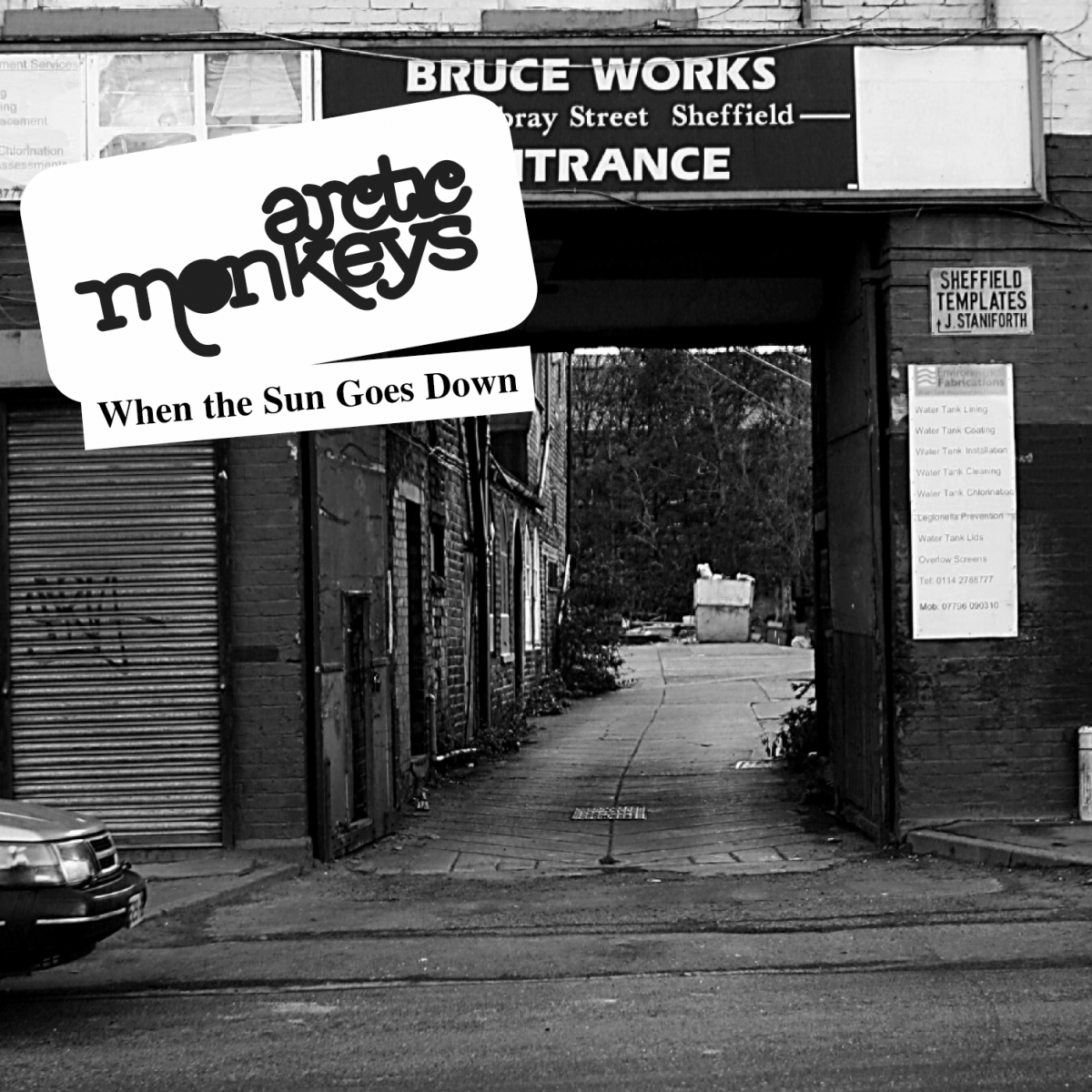 Arctic Monkeys 'When The Sun Goes Down' single cover - Sheffield location