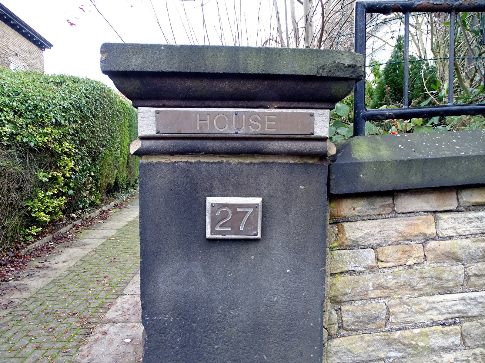 Gatepost of No 27 Sale Hill in 1893 was the home of John H McClory cutlery manufacture rtwo of two.jpg