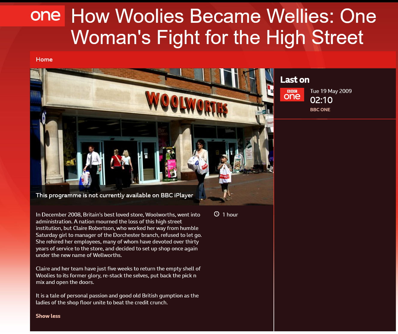 Screenshot 2022-07-15 at 17-27-19 BBC One - How Woolies Became Wellies One Woman's Fight for the High Street.png