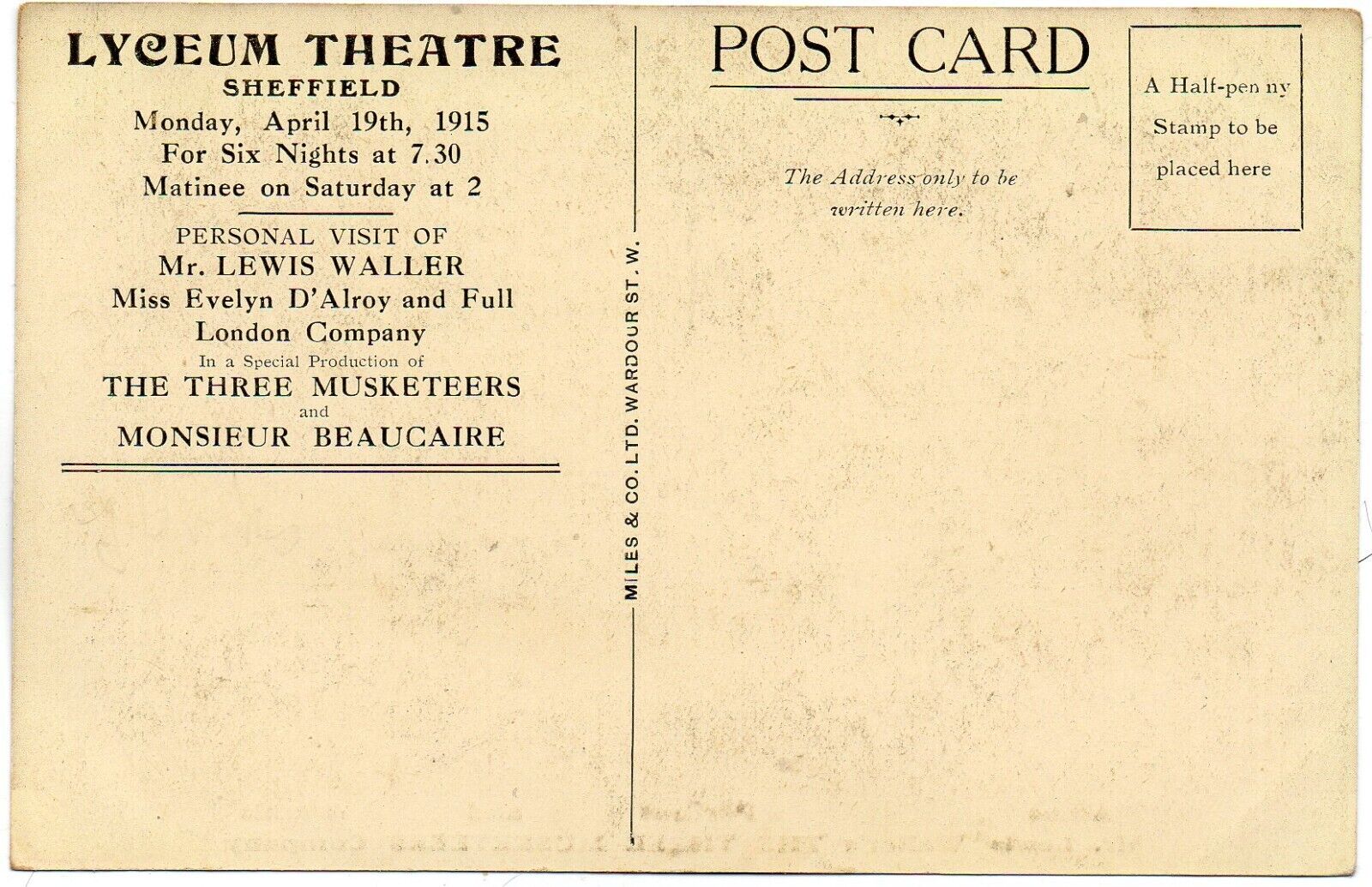 s-l1600_Lewis Wallers Three Musketeers Lyceum Theatre 1915#2.jpg